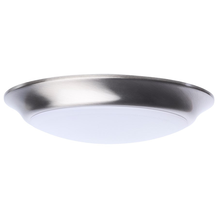 Nuvo Lighting 7in LED Disk Light CCT Selectable | Contemporary Brushed Nickel Steel and Polycarbonate Lens | Hallway, Kitchen & Bathroom | Model 62-1802R1