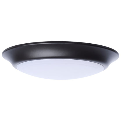 Nuvo Lighting 7in LED Disk Light CCT Selectable | Contemporary Bronze Steel and Polycarbonate | Hallway Bathroom & Kitchen Flush Mount | Model 62-1803R1