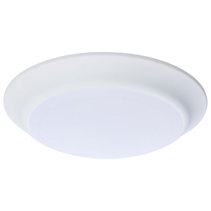 Nuvo 62-1805R1 7in 1-Light Flush Mount | Contemporary White Steel and Polycarbonate | Closet & Bathroom Ceiling Light | 615 Lumens | Model 62-1805R1