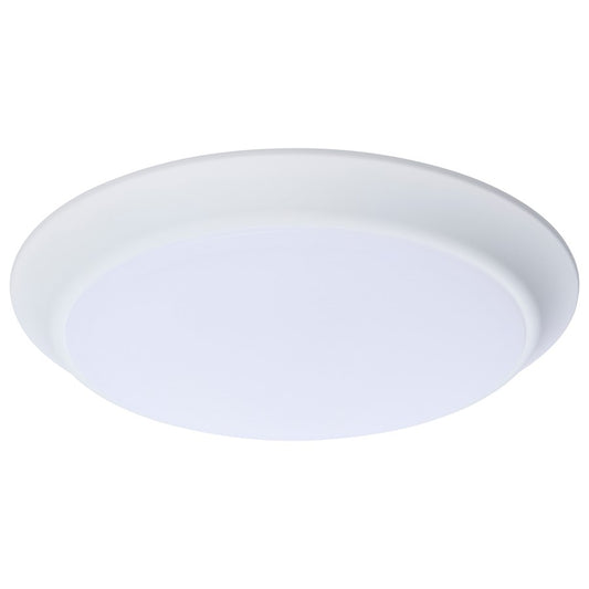 Nuvo Lighting 10in LED Disk Light | Contemporary White Steel and Polycarbonate | Kitchen, Hallway & Bathroom Ceiling Light | 1100 | Model 62-1811R1