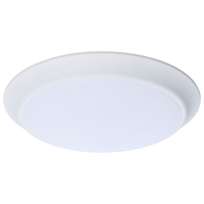 Nuvo 62-1815 10in 1-Light Flush Mount | Contemporary White Steel and Polycarbonate | Closet & Wet Location Ceiling Light | 900 Lumens | Model 62-1815R1