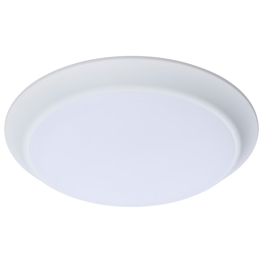 Nuvo 62-1815 10in 1-Light Flush Mount | Contemporary White Steel and Polycarbonate | Closet & Wet Location Ceiling Light | 900 Lumens | Model 62-1815R1
