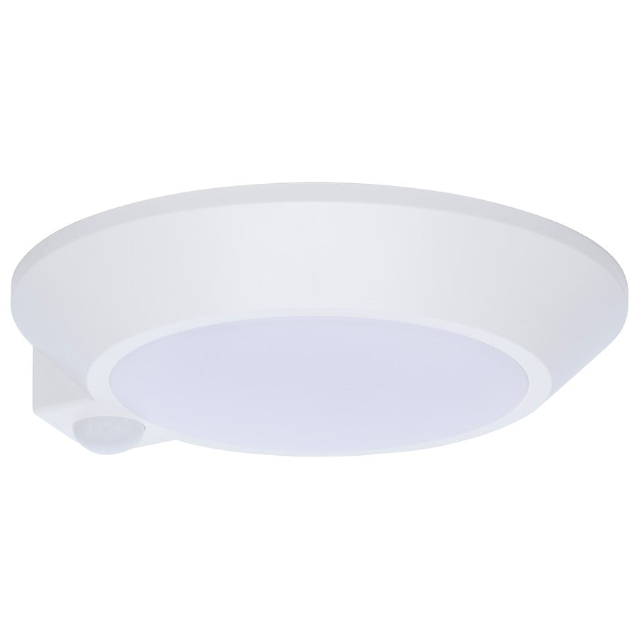 Nuvo Lighting 7in LED Disk Light with Occupancy Sensor | Contemporary White Aluminum and Polycarbonate | Hallway, Closet & Utility Room | Model 62-1820R1