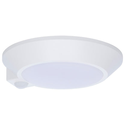 Nuvo Lighting 7in LED Disk Light with Occupancy Sensor | Contemporary White Aluminum and Polycarbonate | Hallway, Closet & Utility Room | Model 62-1820R1