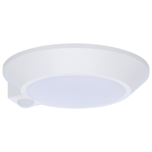 Nuvo Lighting 7in LED Disk Light with Occupancy Sensor | Contemporary White Aluminum and Polycarbonate | Hallway, Closet & Utility Room | Model 62-1820R1