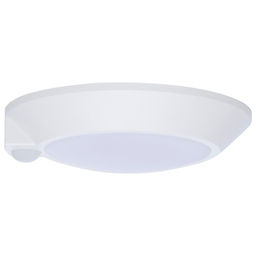 Nuvo Lighting 7in LED Disk Light with Occupancy Sensor | Contemporary White Aluminum and Polycarbonate | Hallway, Closet & Utility Room | Model 62-1820R1