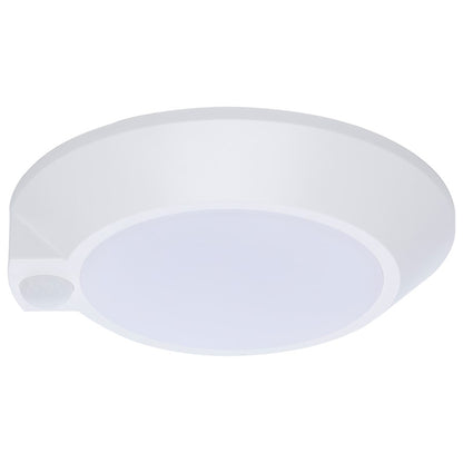 Nuvo Lighting 7in LED Disk Light with Occupancy Sensor | Contemporary White Aluminum and Polycarbonate | Hallway, Closet & Utility Room | Model 62-1820R1
