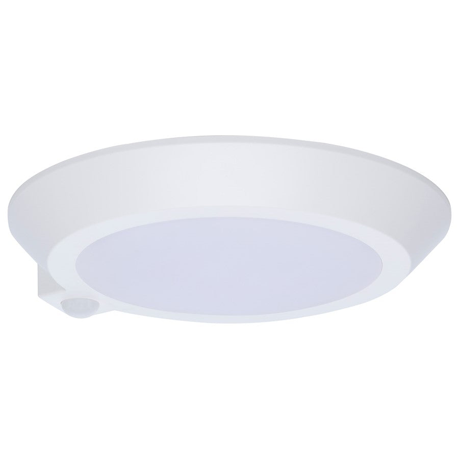 Nuvo Lighting 10in LED Disk Light with Occupancy Sensor | Contemporary White Aluminum and Polycarbonate | Hallway & Utility Room Flush | Model 62-1821R1
