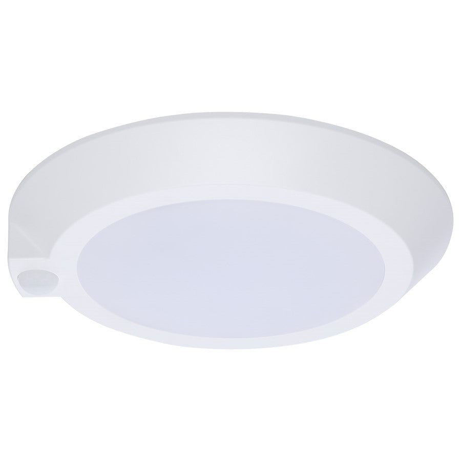 Nuvo Lighting 10in LED Disk Light with Occupancy Sensor | Contemporary White Aluminum and Polycarbonate | Hallway & Utility Room Flush | Model 62-1821R1