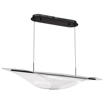 Nuvo Geneva 46" LED Island Pendant, Black Silk Screened Acrylic - 62-2023