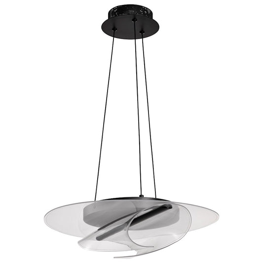 Nuvo Lighting Geneva 18" LED Pendant, Black Silk Screened Acrylic Lens - 62-2025