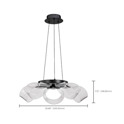 5 Light Chandelier, Black