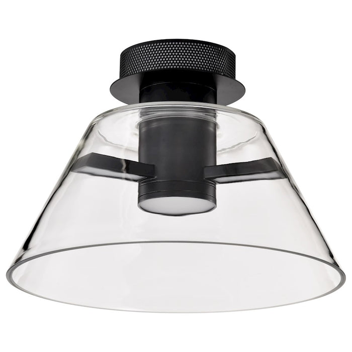 Nuvo Lighting Edmond 14" LED Semi Flush Mount, Matte Black/Clear Glass - 62-2063