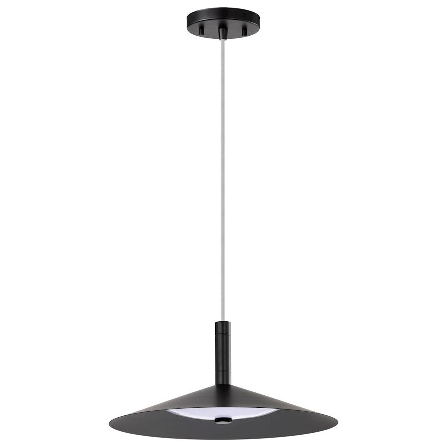 Nuvo Lighting Corrine 14" LED Pendant, Black 3K/4K/5K CCT Selectable - 62-2072