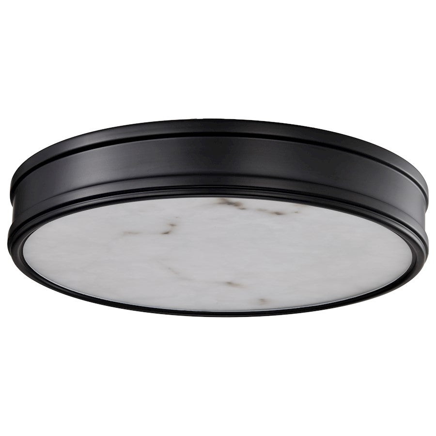 Nuvo Lighting Kendall 14" LED Flush Mount, Matte Black/Alabaster Glass - 62-2101