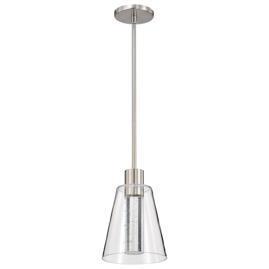 Nuvo Lighting Aura 7" LED Pendant, Nickel K9 Bubble Crystal 3000K CCT - 62-2191