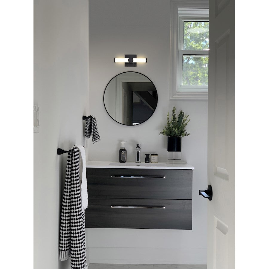 12" LED Bathroom Vanity Light, Matte Black