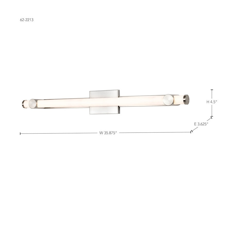 36" LED Bathroom Vanity Light, Brushed Nickel