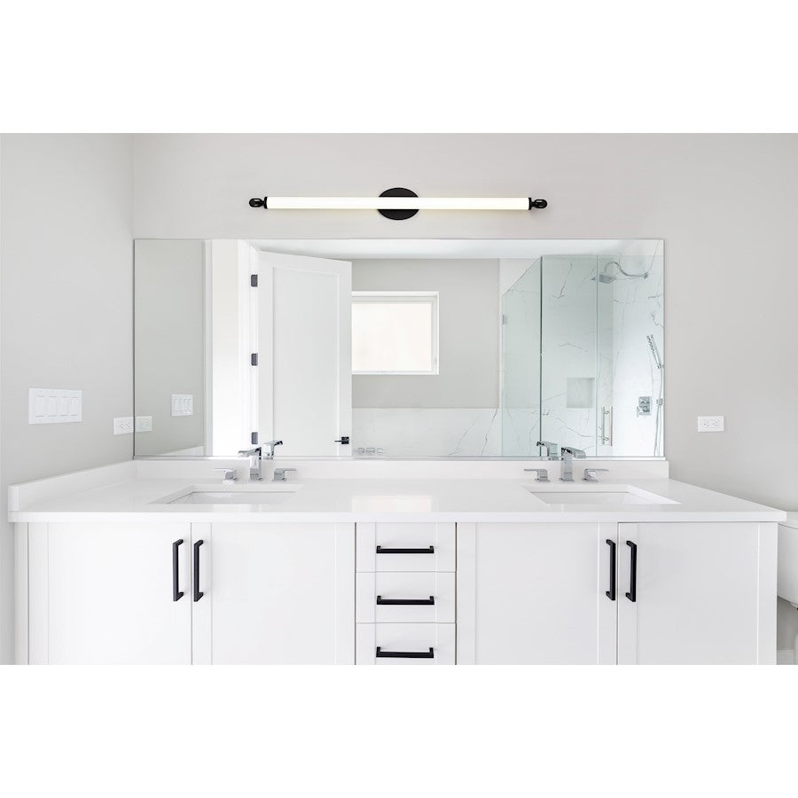 40" LED Bathroom Vanity Light, Matte Black