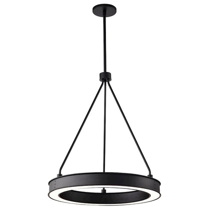 20" LED Pendant, Textured Black Acrylic Lens