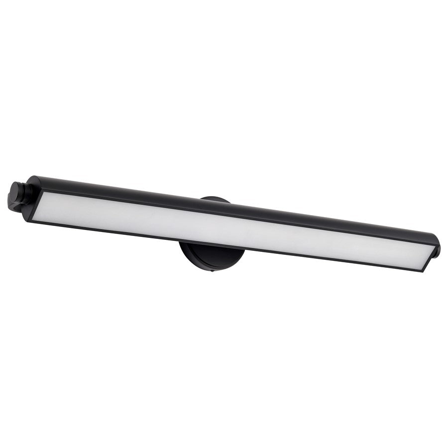 Nuvo Lighting Auden 36in 1-Light LED Vanity Light | Transitional Black Aluminum and Acrylic Lens | Bathroom Vanity | 35.5 x 6 x 5.5 in | Model 62-2360