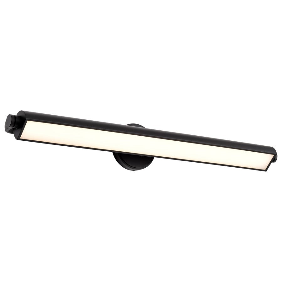 Nuvo Lighting Auden 36in 1-Light LED Vanity Light | Transitional Black Aluminum and Acrylic Lens | Bathroom Vanity | 35.5 x 6 x 5.5 in | Model 62-2360