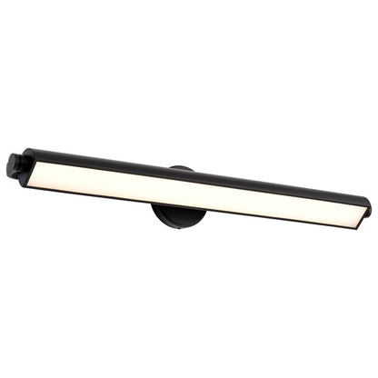 Nuvo Lighting Auden 36in 1-Light LED Vanity Light | Transitional Black Aluminum and Acrylic Lens | Bathroom Vanity | 35.5 x 6 x 5.5 in | Model 62-2360