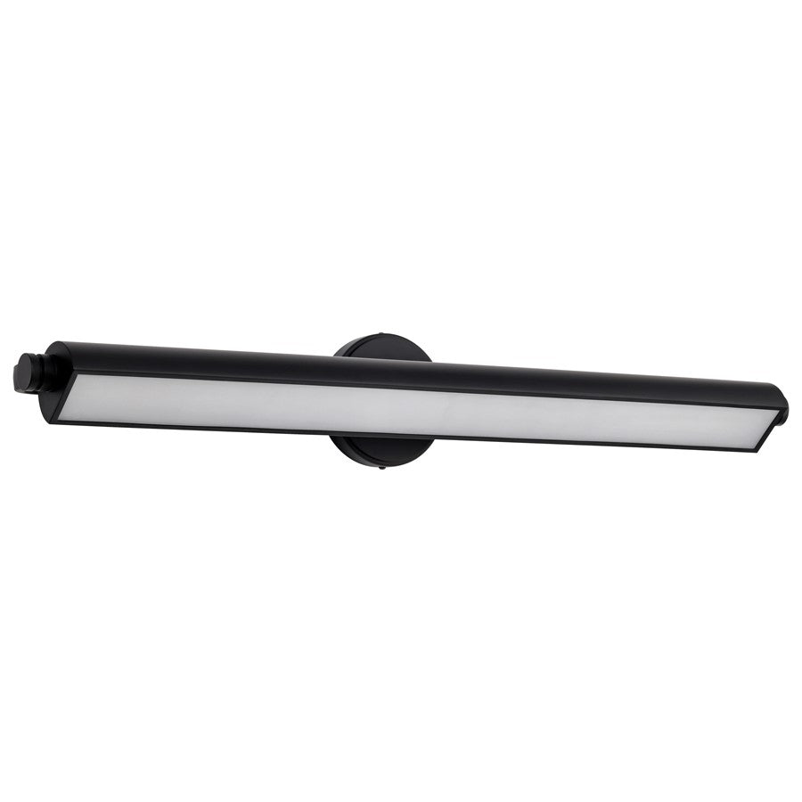 Nuvo Lighting Auden 36in 1-Light LED Vanity Light | Transitional Black Aluminum and Acrylic Lens | Bathroom Vanity | 35.5 x 6 x 5.5 in | Model 62-2360