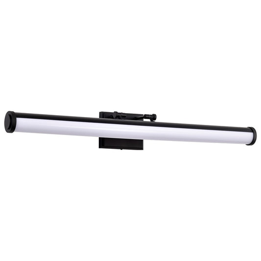 Nuvo Cora 36in 1-Light LED Vanity Light | Transitional Black Aluminum and Steel with Acrylic Lens | Bathroom Vanity | 36 x 5 x 4.75 in | Model 62-2375
