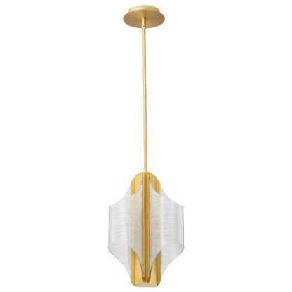 Nuvo Idris 11in 3-Light LED Pendant | Modern Vintage Brass and Light Guide Acrylic Panels | Kitchen Island & Dining Room | 11 x 11 x 37 in | Model 62-2413