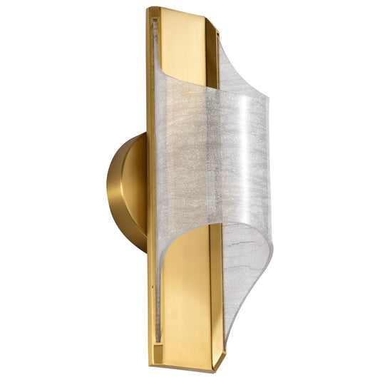 Nuvo Lighting Idris 1-Light Wall Sconce | Modern Vintage Brass Aluminum and Steel with Light Guide Panels | Bathroom & Hallway Accent | 6 | Model 62-2414