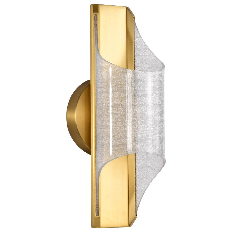 Nuvo Lighting Idris 1-Light Wall Sconce | Modern Vintage Brass Aluminum and Steel with Light Guide Panels | Bathroom & Hallway Accent | 6 | Model 62-2414