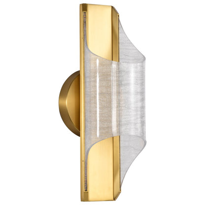 Nuvo Lighting Idris 1-Light Wall Sconce | Modern Vintage Brass Aluminum and Steel with Light Guide Panels | Bathroom & Hallway Accent | 6 | Model 62-2414