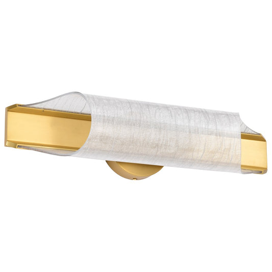 Nuvo Idris 24in 3-Light LED Wall Sconce | Modern Vintage Brass and Acrylic Light Guide Panels | Hallway & Bathroom Vanity | 1520 Lumens | Model 62-2415