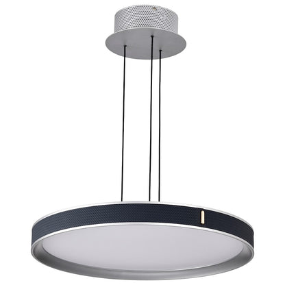 Nuvo Lighting Bandon 20" LED Pendant, Gray/Blue Wrap Acrylic Lens - 62-3001