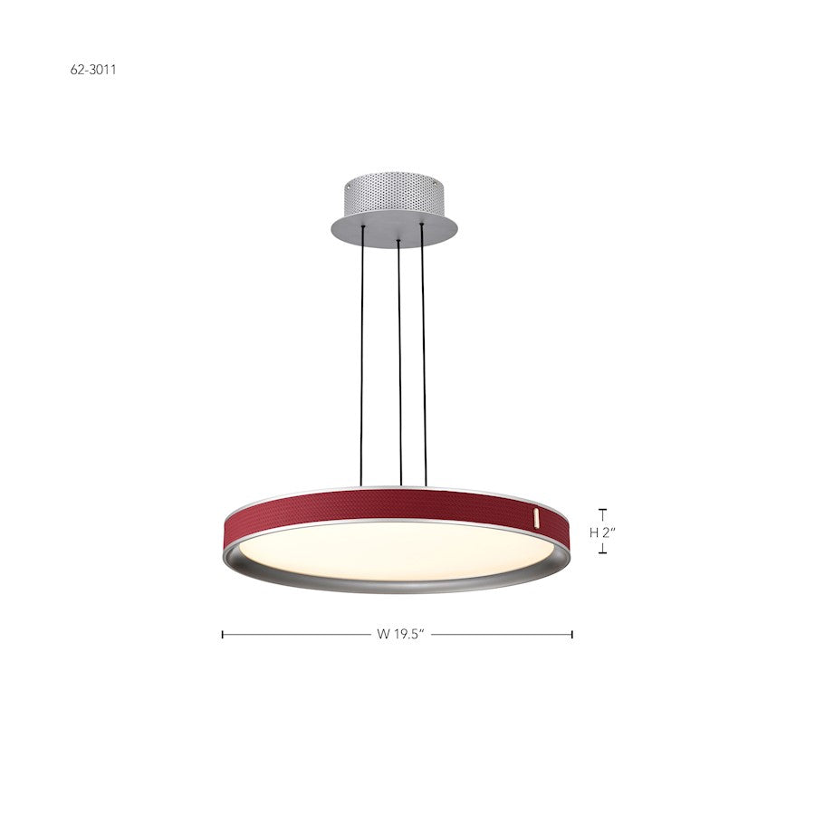 20" LED Pendant, Gray