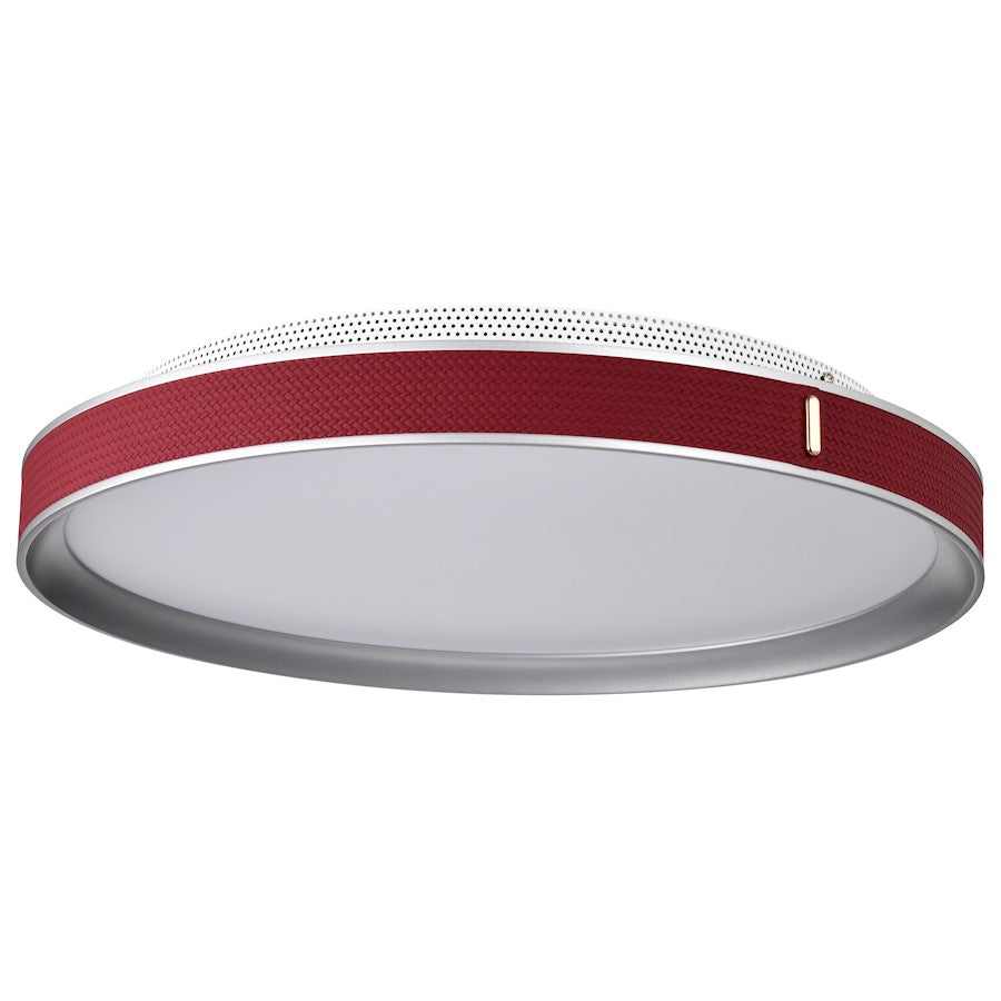 Nuvo Lighting Bandon 20" LED Flush Mount, Gray/Red Wrap Acrylic Lens - 62-3012