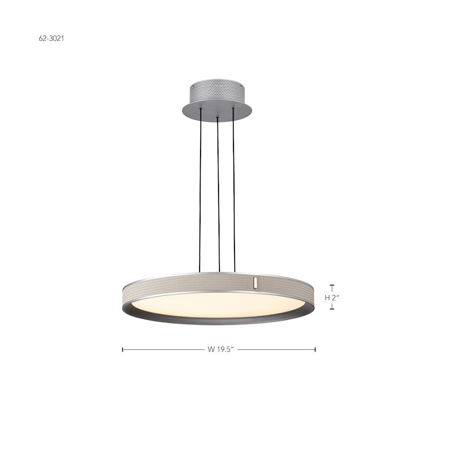 20" LED Pendant, Gray