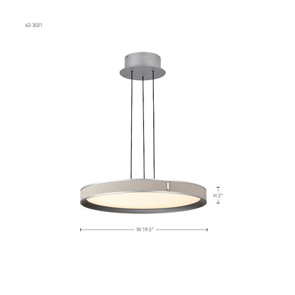 20" LED Pendant, Gray