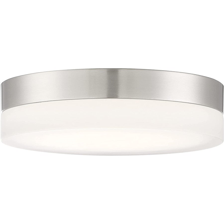 Nuvo Lighting Pi 9in LED Flush Mount | Transitional Brushed Nickel | Bedroom & Hallway Ceiling Light | 9 x 9 x 3.13 in, 90 CRI, Dimmable | Model 62-458