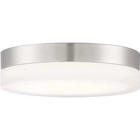 Nuvo Lighting Pi 9in LED Flush Mount | Transitional Brushed Nickel | Bedroom & Hallway Ceiling Light | 9 x 9 x 3.13 in, 90 CRI, Dimmable | Model 62-458