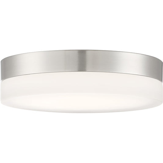 Nuvo Lighting Pi 11in LED Flush Mount | Transitional Brushed Nickel | Bedroom & Hallway Ceiling Light | 11 x 11 x 3.13 in, 90 CRI, Dimmable | Model 62-459