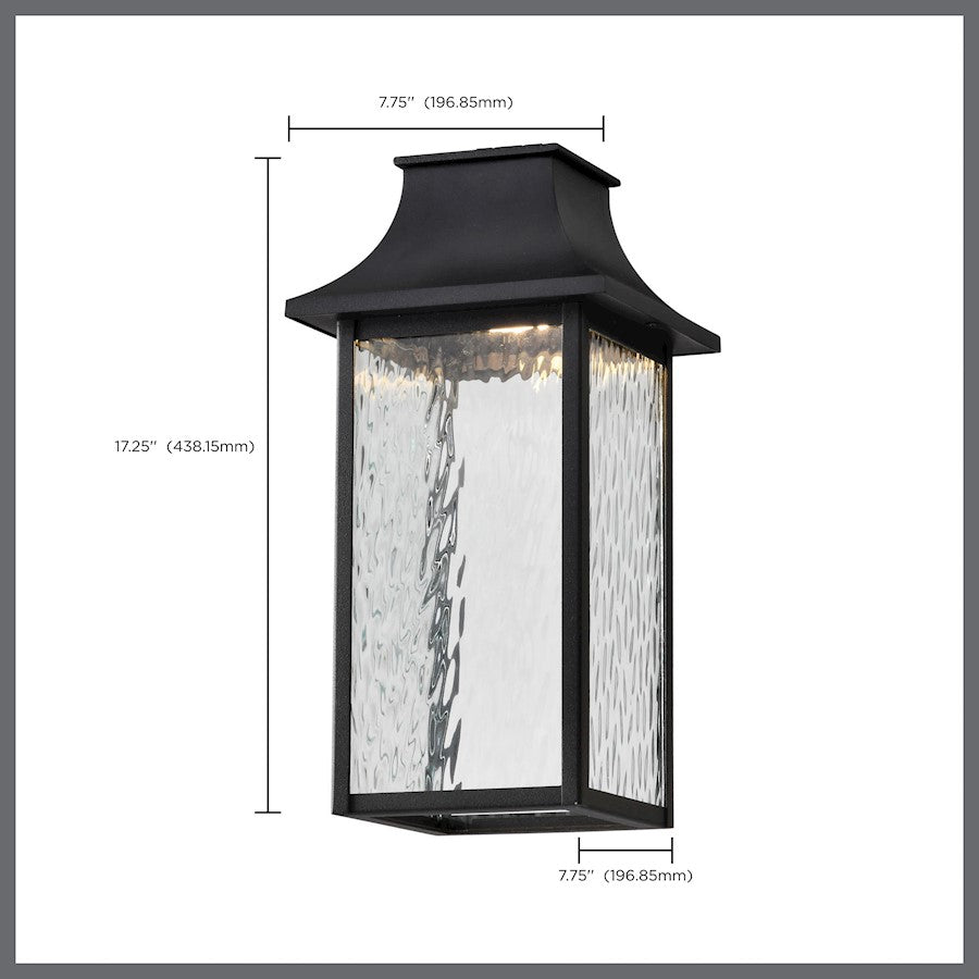 Nuvo Lighting Austen 1Lt LED 8" Outdoor Hanging Fixture, Black Water