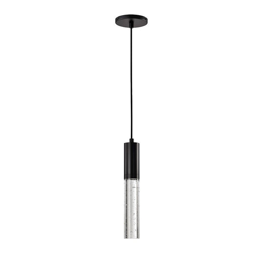 Nuvo Lighting Lacey 2" LED Mini Pendant, Black/K9 Bubble Crystal - 62-6001