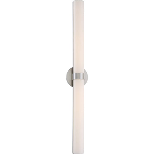 Nuvo Bond 37.375in 2-Light LED Vanity Light | Transitional Brushed Nickel and White Acrylic | Bathroom Vanity & Powder Room | 37.375 x 6 x | Model 62-734