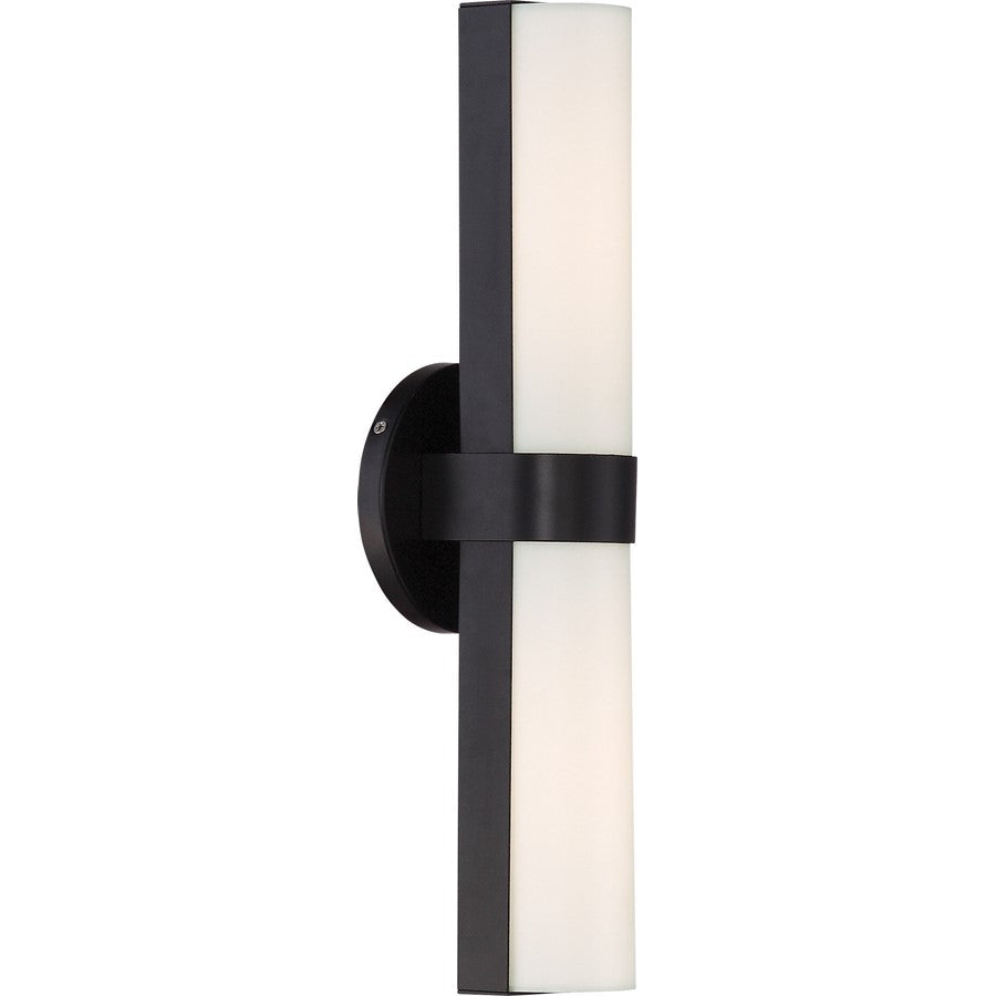 Nuvo Bond 17.5in 2-Light LED Vanity | Industrial Aged Bronze and White Acrylic | Bathroom Vanity | 2.67 x 17.5 in | Model 62-742