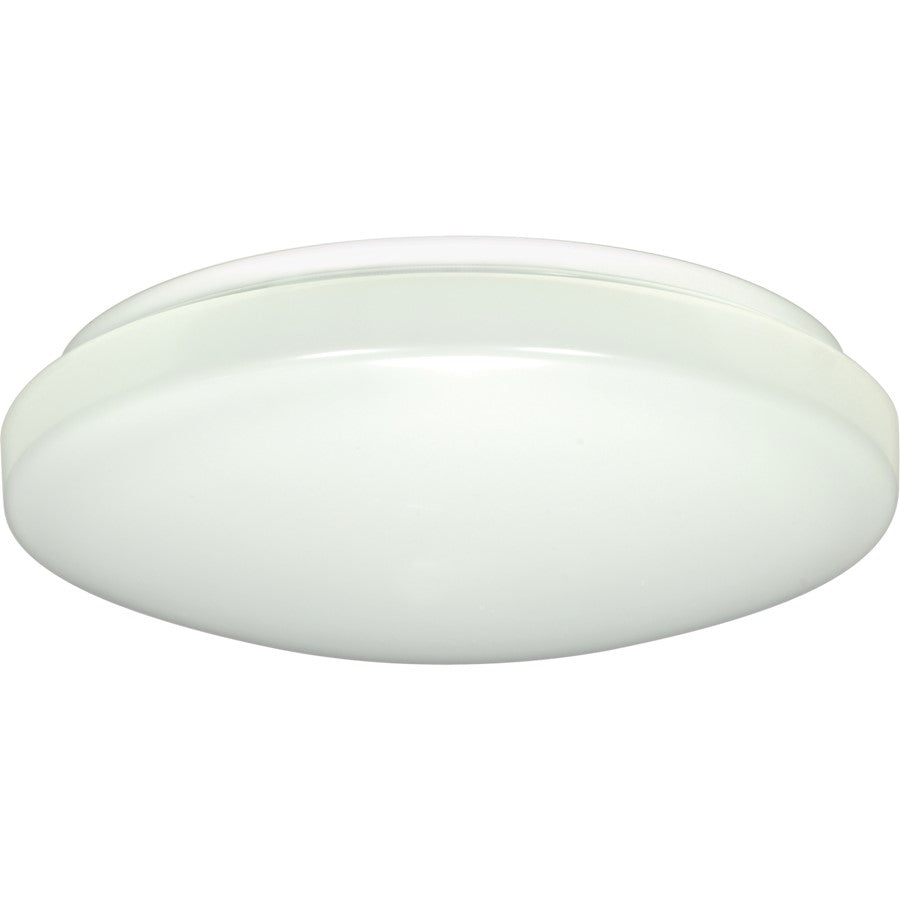 Nuvo Lighting 14in LED Flush Mount | Utility White Finish with White Acrylic Lens | Bathroom & Hallway Ceiling Light | 14 x 14 x 4 in, 120V | Model 62-746