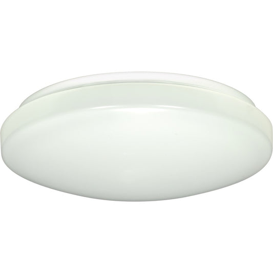Nuvo Lighting 14in LED Flush Mount | Utility White Finish with White Acrylic Lens | Bathroom & Hallway Ceiling Light | 14 x 14 x 4 in, 120V | Model 62-746