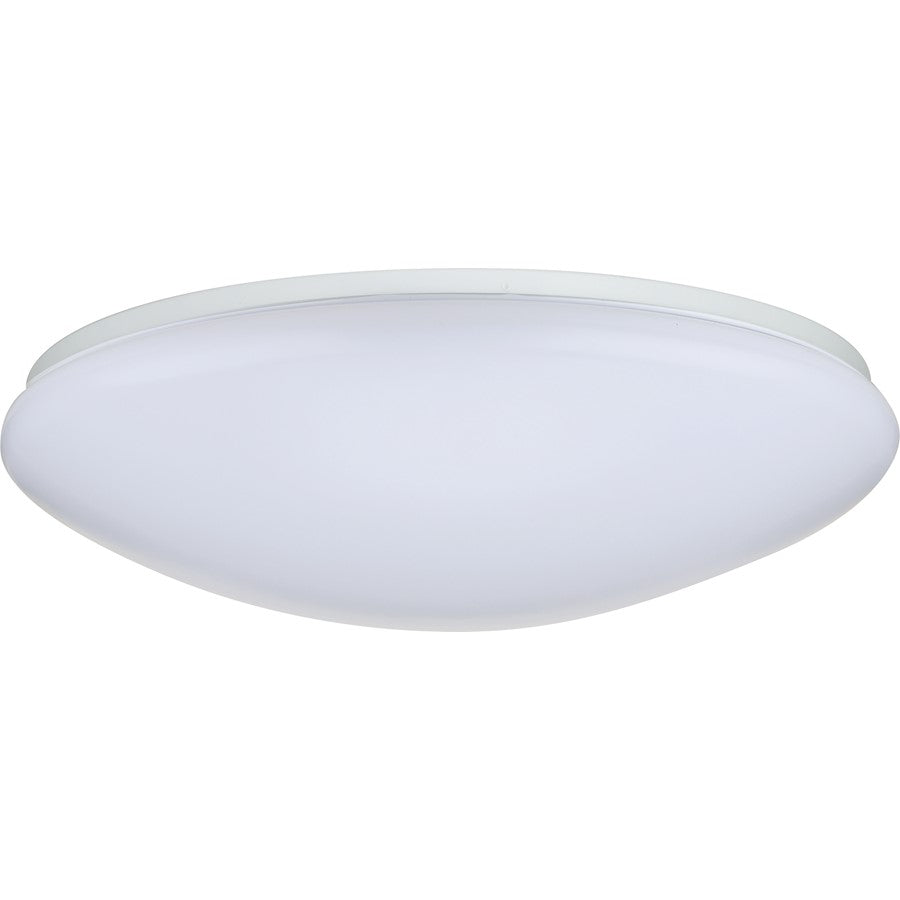 Nuvo Lighting 19in LED Flush Mount | Utility White Finish with White Acrylic Lens | Bathroom & Hallway | 19 x 19 x 4 in | Model 62-765