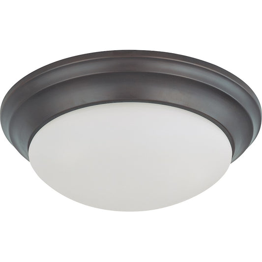 Nuvo Lighting LED 14in 1-Light Flush Mount | Contemporary Mahogany Bronze | Bedroom & Hallway Ceiling Light | 1440 Lumens 3000K 90+ CRI | Model 62-789